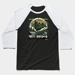 Appalachian Anthem: West Virginia's Mountain - American Vintage Retro style USA State Baseball T-Shirt